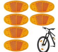 VONJUMA 6 Catadioptres Velo Jaune, Catadioptre Plastique Haute Visibilite, Reflecteurs pour Bicyclette, Set de 6 pour Securite Routiere, Accessoires Cyclisme