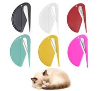 VONJUMA 6 Pièces Coupe Noeud Poil Chat Outil De Toilettage Pour Poils Longs Bouclés Couteau Démêlant Pour Animaux De Compagnie Peigne Chat Chien Poil Long Pour Chiot Chaton