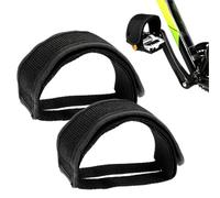 VONJUMA Cale Pied Vélo en Nylon Noir - Lot de 1 Paire - 47 cm x 5 cm - Sangle de Pédale pour Vélo Fixie, VTT, VTC, BMX - Convient à Tous les Cyclistes