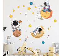 VONJUMA Stickers Muraux Enfants Sticker Mural Pour Chambre À Coucher Sticker Mural Astronaute Astronaute Autocollant Mural Pour Enfant Autocollant Mural Pour Chambre D'Enfant Chambre De Bébé Chamb