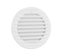 VONLIS Grille d'aération blanche avec protection anti-insectes ronde Ø 70 mm