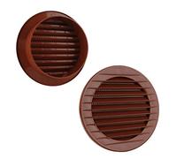 VONLIS Grille d'aération en brique - Grille de ventilation en clinker - Grille d'évacuation - Grille extérieure - Protection contre les insectes - rouge brique Ø 100 mm