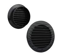 VONLIS Grille d'aération en brique - Grille de ventilation en clinker - Grille d'évacuation - Grille extérieure - Protection contre les insectes - Anthracite - Ø 100 mm