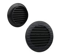 VONLIS Grille d'aération en brique - Grille de ventilation en clinker - Grille extérieure - Protection contre les insectes - Anthracite Ø 90 mm