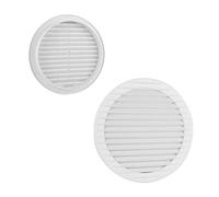 VONLIS Grille d'Aération en Brique - Protection Extérieure Contre les Insectes - Blanc - Diamètre : 150 mm