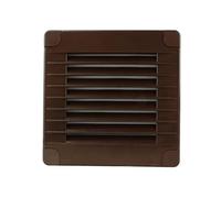 VONLIS® Grille d'aération rectangulaire en plastique - 100 x 100 mm - Marron