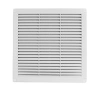 VONLIS Grille d'aération rectangulaire en plastique - Blanc - 250 x 250 mm