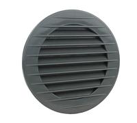 VONLIS Grille d'aération ronde grise pour insectes Ø 90 mm