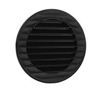 VONLIS Grille d'aération ronde noire pour insectes Ø 90 mm