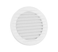 VONLIS Grille de ventilation blanche protection insectes évacuation grille ronde évacuation d'air ventilation arrière Ø 100 mm