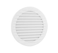 VONLIS Grille de ventilation blanche protection insectes évacuation ronde grille évacuation d'air ventilation arrière Ø 125 mm