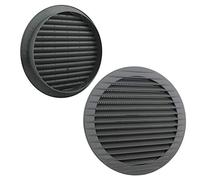 VONLIS Grille de ventilation en brique - Grille de ventilation en clinker - Grille d’aération extérieure - Protection contre les insectes - Gris - Ø 150 mm
