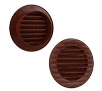 VONLIS Grille de ventilation en brique - Grille de ventilation en clinker - Ventilation extérieure - Protection contre les insectes - Rouge brique Ø 80 mm