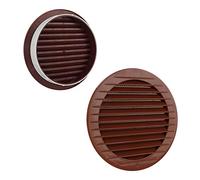 VONLIS Grille de ventilation en brique - Grille de ventilation en clinker - Ventilation pour briques - Grille d’aération extérieure - Protection contre les insectes - Rouge brique Ø 125 mm