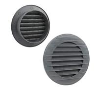 VONLIS Grille et aération en brique - Moustiquaire extérieure - Gris - Diamètre : 80 mm