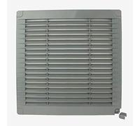 VONLIS® Lüftungsgitter Abluftgitter Lamellengitter Insektenschutz Kunststoff eckig 200 x 200 mm grau
