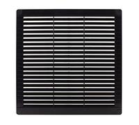 VONLIS® Lüftungsgitter Abluftgitter Lamellengitter Insektenschutz Kunststoff eckig 250 x 250 mm anthrazit/graphit