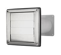 VONLIS Traversée de mur - Système de raccordement en acier inoxydable - Diamètre : 100, 125, 150 mm - Avec clapet anti-retour - Diamètre : 100 mm