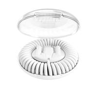 VONMÄHLEN allroundo eco - Câble de recharge universel 6 en 1, certifié GRS, USB-C, 90 cm, étui de voyage inclus - Blanc