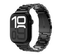 VONMÄHLEN Bracelet Link 2 - Bracelet en acier inoxydable 316L avec 25% de contenu recy ermoir papillon, compatible avec l'Apple Watch, design moderne et intemporel - Noir - 44 | 45 | 46 | 49 mm