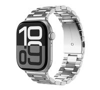 VONMÄHLEN Bracelet Link 2 - Bracelet en acier inoxydable 316L avec 25% de contenu recy ermoir papillon, compatible avec l'Apple Watch, design moderne et intemporel - Argent - 40 | 41 | 42 mm