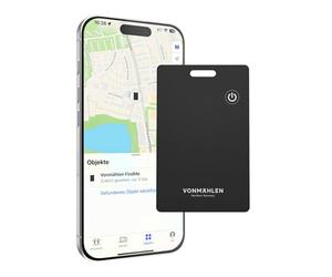Vonmählen FindMe - Localisateur Bluetooth Ultra-Fin, Compatible avec Le réseau FindMy Apple, Recharge sans Fil, résistant à l'eau IP67 - Noir