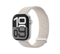 VONMÄHLEN Fitness Loop 2 - Bracelet pour Apple Watch, réglable, respirant, résistant à l'eau, conception double couche - Crème - 44 | 45 | 46 | 49 mm