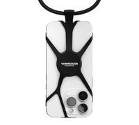 VONMÄHLEN Infinity - Collier Universel pour téléphone Portable - Support de téléphone à Mains Libres - Compatible avec iPhone et Tous Les Smartphones - Étui en Silicone avec Cordon en Nylon - Noir