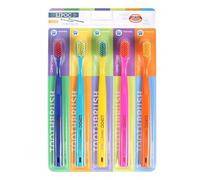 Vonmerie Brosses à Dents Douces pour Adultes - Lot de 5, Poils Extra-Souples 0.1mm, Tête Large et Dense, Manche Ergonomique, Pour Famille (Dopamine)