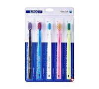 Vonmerie Brosses à Dents Douces pour Adultes - Lot de 5, Poils Extra-Souples 0.1mm, Tête Large et Dense, Manche Ergonomique, Pour Famille (Conventionnel)
