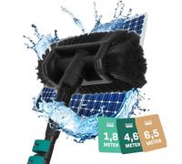 VONROC Brosse de Lavage Télescopique 4,60 m - Nettoyage Panneaux Solaires, Murs, Vitres et Véhicules - Nettoyeur de Vitres 2-en-1 avec Tuyau et Distributeur de Savon Inclus - Poignée Softgrip