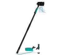 VONROC Brosse de Lavage Télescopique Hybride - Carbone 3K & Aluminium - 7,5m - avec Brosse Multifonction, Tuyau Interne 11m et Distributeur de Savon