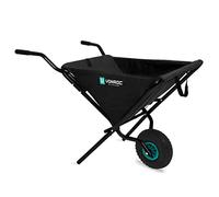 VONROC Brouette de Jardin Pliable - 50L - Capacité 30kg - Roue Pleine - pour Ramasser et Transporter Les Feuilles et Résidus de Coupe - Jardinage Extérieur