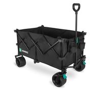 VONROC Chariot XL - Pliable - Capacité de Charge 80 kg - 200 L - Modèle Extra spacieux - Roues Solides et increvables - Cadre en Acier Robuste - Polyester 600D - Noir
