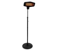VONROC Chauffage de Terrasse Sur Pied AMIATA 2200W - Élement en Quartz - 3 Niveaux Chaleur, Puissante Lampe Infrarouge, Indice IP34 - Temps de Chauffage en 20 Secondes, Tête Réglable 0 à 45 Degrés