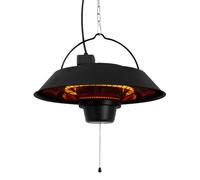 VONROC Chauffage infrarouge suspendu pour terrasse - Chauffage de plafond électrique avec télécommande - Minuterie - 2 niveaux de chauffage - Noir - 1500 W, 240 V