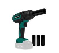 VONROC Clé à Choc Sans Fil 20V - Couple Réglable 100-400 Nm - 2300 tr/min, 3000 i/min - Mandrin Carré 1/2" avec LED - Poignée Soft Grip, Boîtier Alu, 4 Douilles Incluses - Batterie Non Incluse