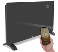 VONROC Convecteur électrique 2500 W WiFi CH516AC - Panneau en verre, App Tuya, thermostat 5-50 °C, minuteur, mode éco/confort/anti-gel, IP24, montage mural ou au sol, jusqu'à 30 m²