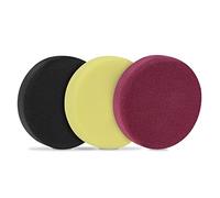VONROC Disques de Polissage 125mm - en Mousse - pour polisseuses - Kit de démarrage - 3 pièces