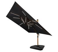 VONROC Éclairage LED Parasol Rechargeable - 15 Bandes LED, Batterie 2600 mAh - Lumière Extérieure Jardin, Terrasse, Camping GP855AA