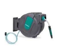 VONROC Enrouleur tuyau auto 35m + raccords