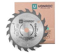 VONROC Lames de Scie Circulaire 18 Dents - 150 mm x 16 mm - Coupe Rapide et Net pour Bois - Universelles pour Scies Circulaires à Batterie - Précis, Efficace et Polyvalent