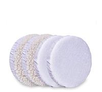 VONROC Lot de Bonnets de Polissage Universels Ø 240mm - 2 Bonnets en Éponge et 2 Bonnets en Synthétique - Brillance Instantanée pour Voitures et Bateaux - Polisseuse & Lustreuse Universelles