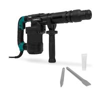 VONROC Marteau de Démolition VONROC PRO 1200W - 14 Joules, 3100 IPM - Mandrin SDS-Max, AVC Anti-Vibration - Burins Inclus & Câble 5m