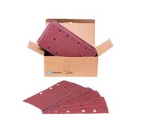 VONROC Papier abrasif 92x187mm - Fixation adhésive et universelle - 50 pcs incluses - Pour ponceuse vibrante