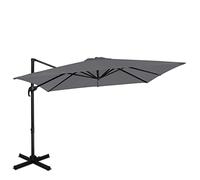VONROC Parasol Cantilever Pisogne - 300x300cm - De Qualité Premium - Anthracite/Noir - Terrasse Extérieure, Orientable à 360° - Grande Surface d'Ombrage - Robuste et Durable - Housse Parasol Incluse