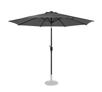 VONROC Parasol de jardin Recanati Ø300 cm, inclinable, tissu UPF50+, gris, Grande