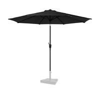 VONROC Parasol Recanati Ø300cm - Inclinable Rond - Anthracite/Noir - Terrasse Extérieure, Orientable à 360° - Grande Surface d'Ombrage - Robuste et Durable - Housse Parasol Incluse