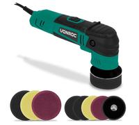 VONROC Polisseuse 400W Ø50/75mm 8 Éponges 2 Plateaux Démarrage Doux