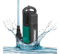 VONROC Pompe Submersible 750W - Débit 14 000 l/h - Pour Eaux Propres, Usées - Flotteur Intégré - Profondeur 7 m, Hauteur de Refoulement 7,5 m - Pompe Immergée Usage Domestique, Extérieur
